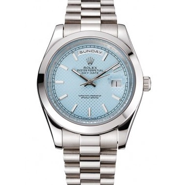Rolex copies cheap Case Stainless Date Blue And Rolex Steel Day Ice Bracelet 40 Dial 0823